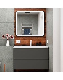 Мебель для ванной Bianchi 90 подвесная серый матовый Art&max