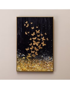 Картина Золотые бабочки 62х92х5 см Bronco