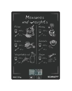 Кухонные весы SC KS57P64 10 кг черный Scarlett