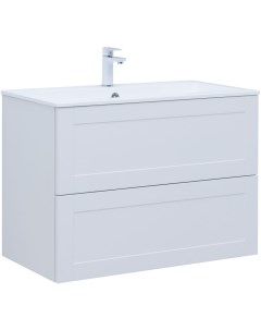 Мебель для ванной Терра 90 см белый матовый Aquanet