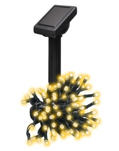 Гирлянда SLR G01 50Y светодиодная ламп 50 шт 6 9 м режимов 1 солнечный элемент батарея желтый 502729 Фаza