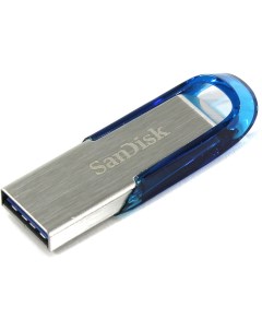 Флешка 32Gb USB 3.0 Ultra Flair, серебристый/синий (SDCZ73-032G-G46B) Sandisk