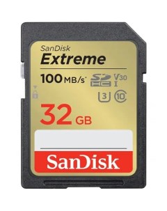 Карта памяти 32Gb SDHC Extreme Class 10 UHS I U3 V30 SDSDXVT 032G GNCIN Sandisk