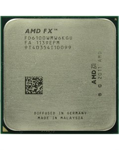 Процессор FX 6100 Zambezi 2011 6C 6T 3300MHz 8Mb TDP 95 Вт SocketAM3 tray OEM FD6100WMW6KGU Amd