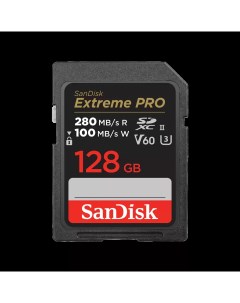 Карта памяти 128Gb SDXC Extreme Pro Class 10 UHS II U3 V60 SDSDXEP 128G GN4IN Sandisk