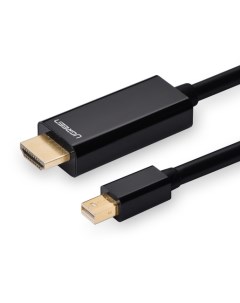 Кабель Mini DisplayPort M HDMI 19M 4K экранированный 1 5 м черный MD101 20848 Ugreen