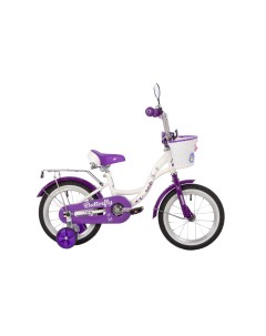Велосипед TRACK 14 BUTTERFLY белый фиолетовый тормоз нож крылья и багаж хром к Nova