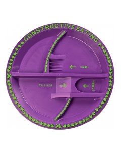 Тарелка детская Волшебный сад фиолетовая Constructive eating