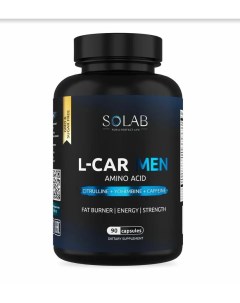 Л карнитин L Carnitine men для мужчин жиросжигатель для похудения 90 капсул Solab