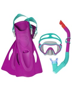 Набор для плавания Crusader Snorkel Set маска трубка ласты от 7 лет цвета микс 25046 Bestway