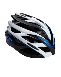Шлем велосипедный защитный FSD HL008 размер L сине чёрно белый Stels