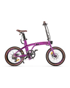 Электровелосипед Sporto 2024 колеса 20 до 40км пробег фиолетовый Eltreco