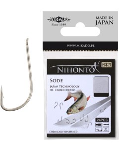 Рыболовные крючки Nihonto Sode 18 24 шт Mikado