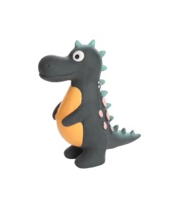 Игрушка для собак Puga Динозавр с пищалкой черный латекс 4 8х9 2х11 8 см Flamingo