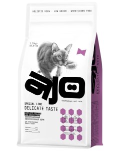 Сухой корм для привередливых кошек и котят Delicate Taste 1 5 кг Ajo