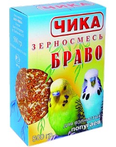 Сухой корм для волнистых попугаев Браво 3 шт по 500 г Чика