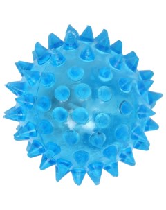 Мяч светящийся для собак средний TPR 5 5 см голубой Пижон