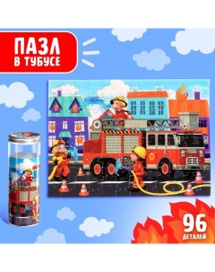 Пазл в тубусе Пожарные 9797122 96 деталей Xiongying puzzle