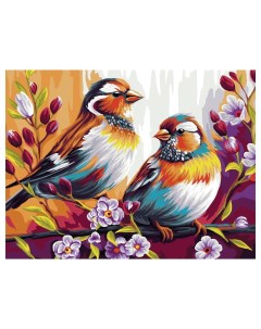 Картина по номерам Птицы 40х50 см Три совы