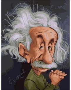 Картина по номерам Эйнштейн холст на подрамнике 40х50 см US10280 Paintboy