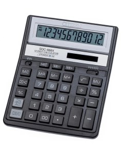 Калькулятор настольный SDC 888XBK 12 разрядов бухгалтерский синий Citizen