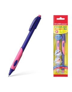 Ручка шариковая ErgoLine Kids Stick Grip Neon Ultra Glide Technology по 2 шт Erich krause