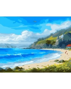 Картина по номерам Берег моря холст на подрамнике 40х50 см US10248 Paintboy