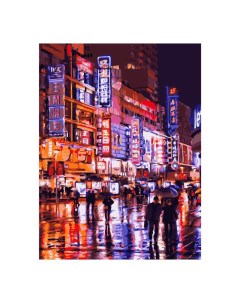 Картина по номерам Ночной дождь 40х50 см Лори