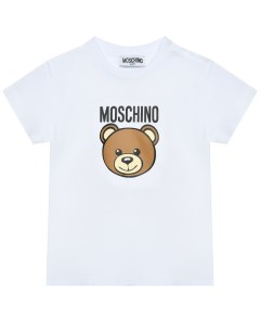 Футболка с лого белая Moschino