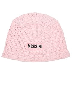 Вязаная шляпа с лого Moschino