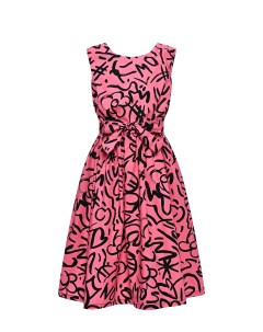Приталенное розовое платье Moschino