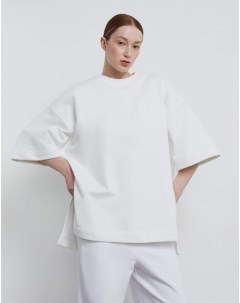 Белая футболка superoversize с вышивкой Gloria jeans