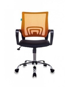 Кресло офисное CH 695NSL цвет оранжевый TW 38 3 сиденье черное TW 11 крестовина металл хром Бюрократ
