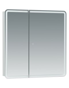 Зеркальный шкаф Оптима 80 311862 с подсветкой Белый Aquanet