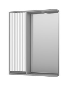 Зеркало со шкафом Balaton 65 L BAL 04065 01 01Л с подсветкой Белое матовое Серое матовое Brevita