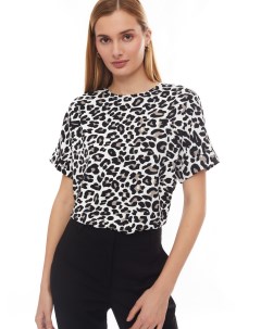 Блузка с коротким рукавом и леопардовым принтом Zolla