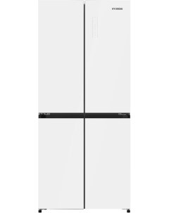 Холодильник Side by Side CM4542F белое стекло Hyundai