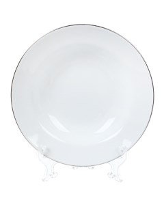 Тарелка суповая фарфор 20 см круглая Платиновый 7С1334Ф34 Добрушский фарфоровый завод
