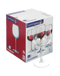 Бокал для вина 550 мл стекло 4 шт Allegresse L1403 Luminarc