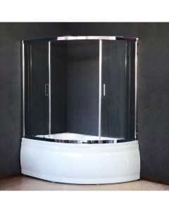 Шторка на ванну Alpine 170 см прозрачное стекло Royal bath