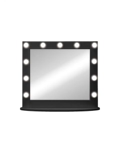 Зеркало настольное Vanity 80х70 с подсветкой черный Continent