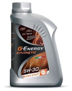 Моторное масло Synthetic Super Start 5W 30 синтетическое 4 л G-energy