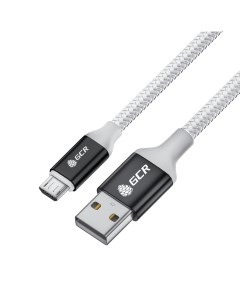 Кабель USB Micro USB быстрая зарядка 3A 1 м белый чёрная вставка GCR UAQC1 GCR 53270 Greenconnect