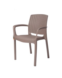 Кресло складное пластиковое Rodos светло коричневое 550х590х820 мм 344 Эльфпласт