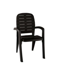 Кресло складное пластиковое Прованс шоколад 580х465х900 мм ЭП 762884тз Элластик пласт