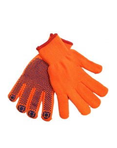 Перчатки акриловые с ПВХ покрытием утепленные оранжевые 10 XL 1 marka