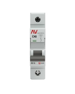 Автоматический выключатель Averes AV 6 1Р 40А тип C 6 кА 230 В на DIN рейку mcb6 1 40C av Ekf
