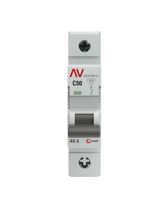 Автоматический выключатель Averes AV 6 1Р 50А тип C 6 кА 230 В на DIN рейку mcb6 1 50C av Ekf