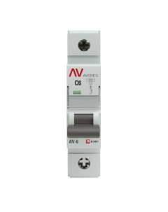 Автоматический выключатель Averes AV 6 1Р 6А тип C 6 кА 230 В на DIN рейку mcb6 1 06C av Ekf
