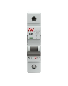 Автоматический выключатель Averes AV 6 1Р 32А тип C 6 кА 230 В на DIN рейку mcb6 1 32C av Ekf